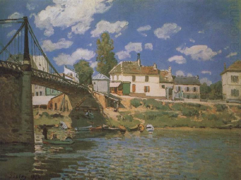 Alfred Sisley The Bridge at Villeneuve-la-Garene china oil painting image